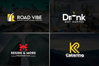 do modern minimalist custom business logo design and branding