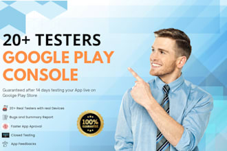 provide real 12 testers or 15 testers for google play closed testing for 14 days