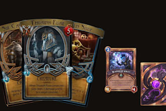do card game design playing card game temple design trading card game design