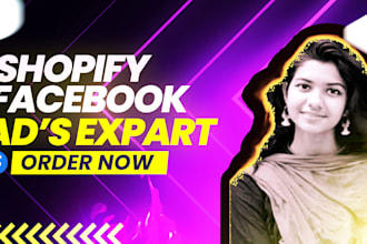 run shopify facebook ads campaign, advertising and marketing