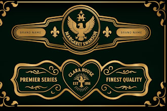 make a cigar label, cigar logo, cigar band and cigar box or any graphic design