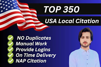 do 350 USA local citations and directory submission