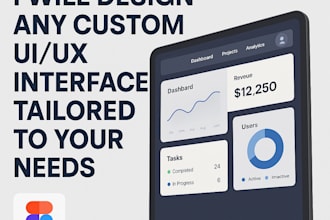 design any custom UI or UX interface tailored to your needs