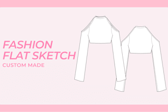 create fashion flat sketch
