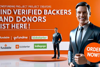 generate 10m active USA backers and donors emails list for kickstarter gofundme