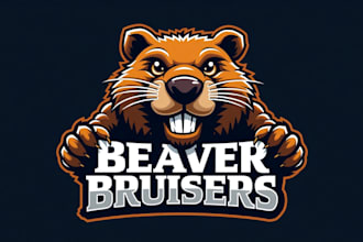 do beaver head sport team or club mascot logo design