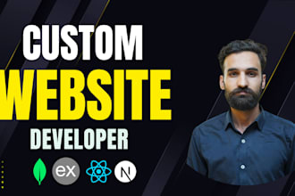 custom website react frontend full stack static, create dynamic websites kajabi