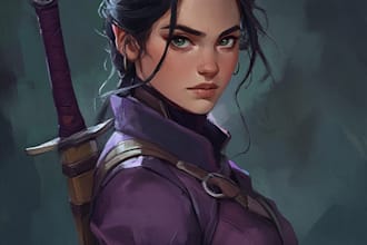 draw you a fantasy character, portrait