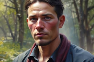 draw anime, realistic portrait or dnd character