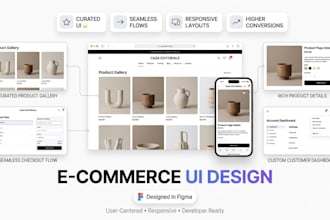 design a premium ecommerce website UI in figma