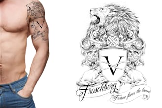 do custom tattoo design , anime , traditional or realistic sleeve tattoo artist