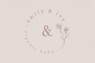 design a hand drawn botanical boho logo for your brand