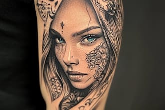 create a beautiful watercolor flowers tattoo design for you