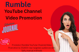 usa rumble and youtube channel video promotion to real organic USA audie