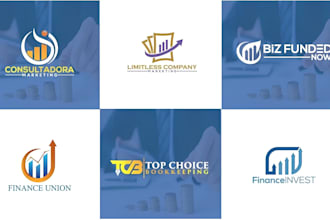 design modern accounting financial and business consulting logo