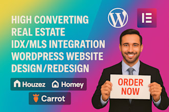 design a custom realtor or investor idx website real estate website on wordpress