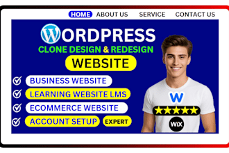 design clone transfer wix, weeebly, webflow, squarespace, wordpress website seo