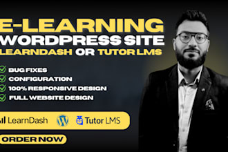 create an online course website with wordpress and learndash