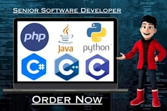 be your coder, do java python c language and php assignment