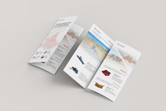 design professional business bifold trifold brochure