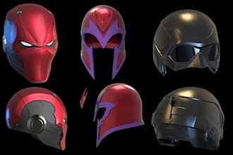 create cosplay props, 3d helmet, 3d mask, warhammer cosplay for printing
