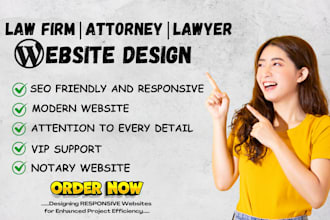 design SEO responsive and friendly lawyer, law firm, attorney and notary website