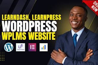 design wordpress lms website wplms learndash learnpress website tutor lms