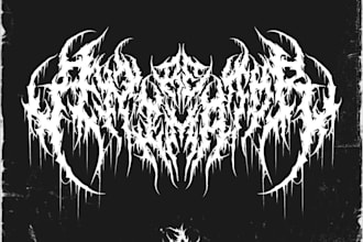 design you a brutal death metal, slamming, deathcore logo
