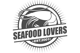 design a creative seafood logo for your company