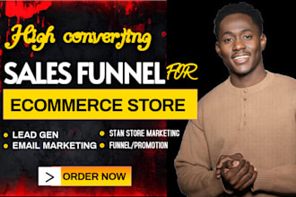 design shopify store and build a sales funnel with stan store or tiktok shop