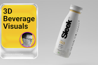 create 3d cgi bottle and can renders for beverage brands