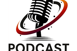 design a modern podcast logo without any copyright concept