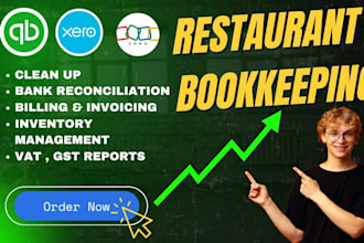 do accounting and bookkeeping for restaurant, cafe, bakeries, bar and food truck