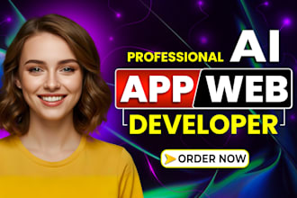do ai website, or ai mobile app development, saas app, ai chatbot, ai developer