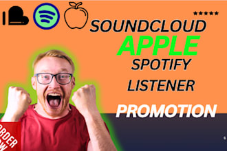 soundcloud, apple music , ultimate music promotion spotify listener