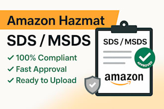 create sds msds safety data sheet for amazon hamzat approval