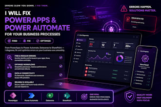 fix powerapp, power automate for your business processes