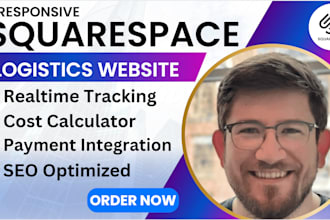 design squarespace logistics website, freight and cargo website in squarespace