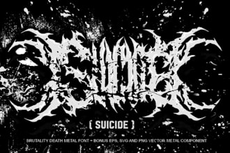 design horror dark art brutal death metal logo for you