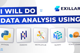 do any work using python, numpy, scikit, pandas, matplotlib, jupyterdo any work
