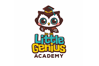 design unique little genius academy logo