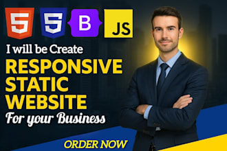 design and code a responsive, HTML CSS, world class static website