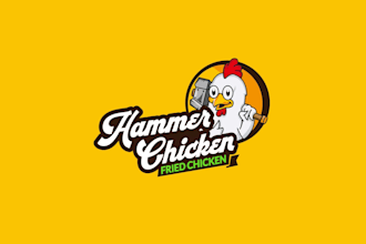 design crispy fried chicken franchise logo