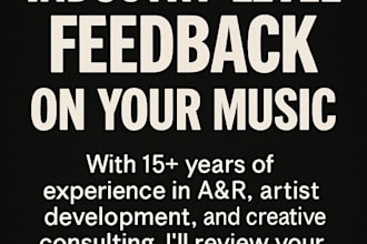 give honest, industry level feedback on your song