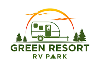 create modern rv logo design in high definition