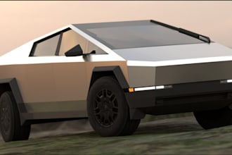render 3d car model 3d vehicle for 3d car animation, game or automotive design