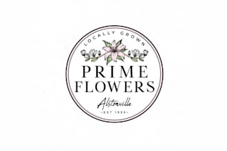 design top quality super flower farm logo