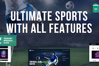 build football academy website, soccer academy website and sport website