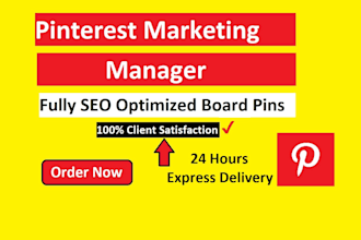 create 100 pins and boards as pinterest marketing manager in 24 hours
