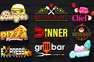 design a unique logo for your coffee shop, restaurant, bar, pizza, BBQ, or bake